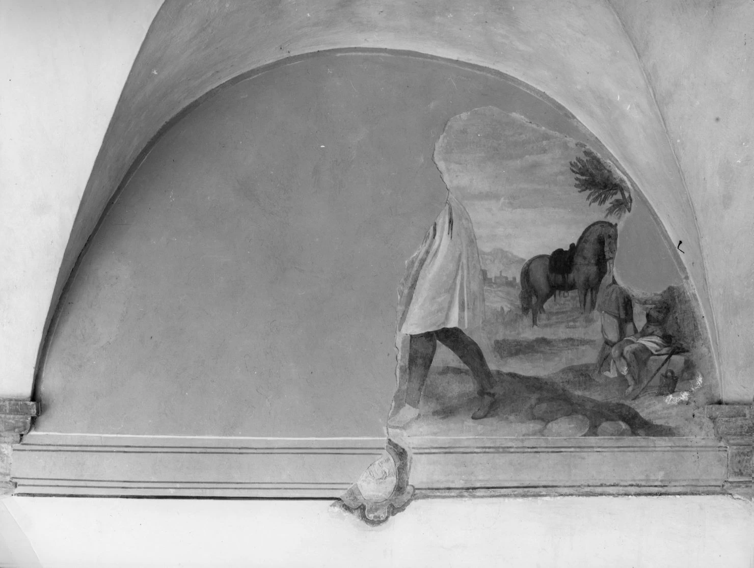 San Francesco d'Assisi dona il mantello al povero cavaliere - Poggibonsi, Siena